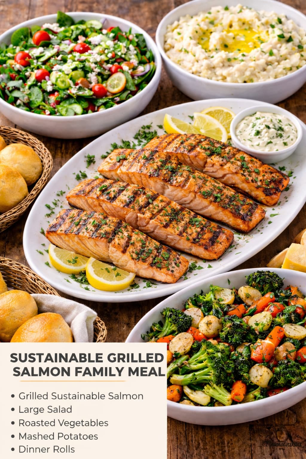 Grilled Salmon Family Meal