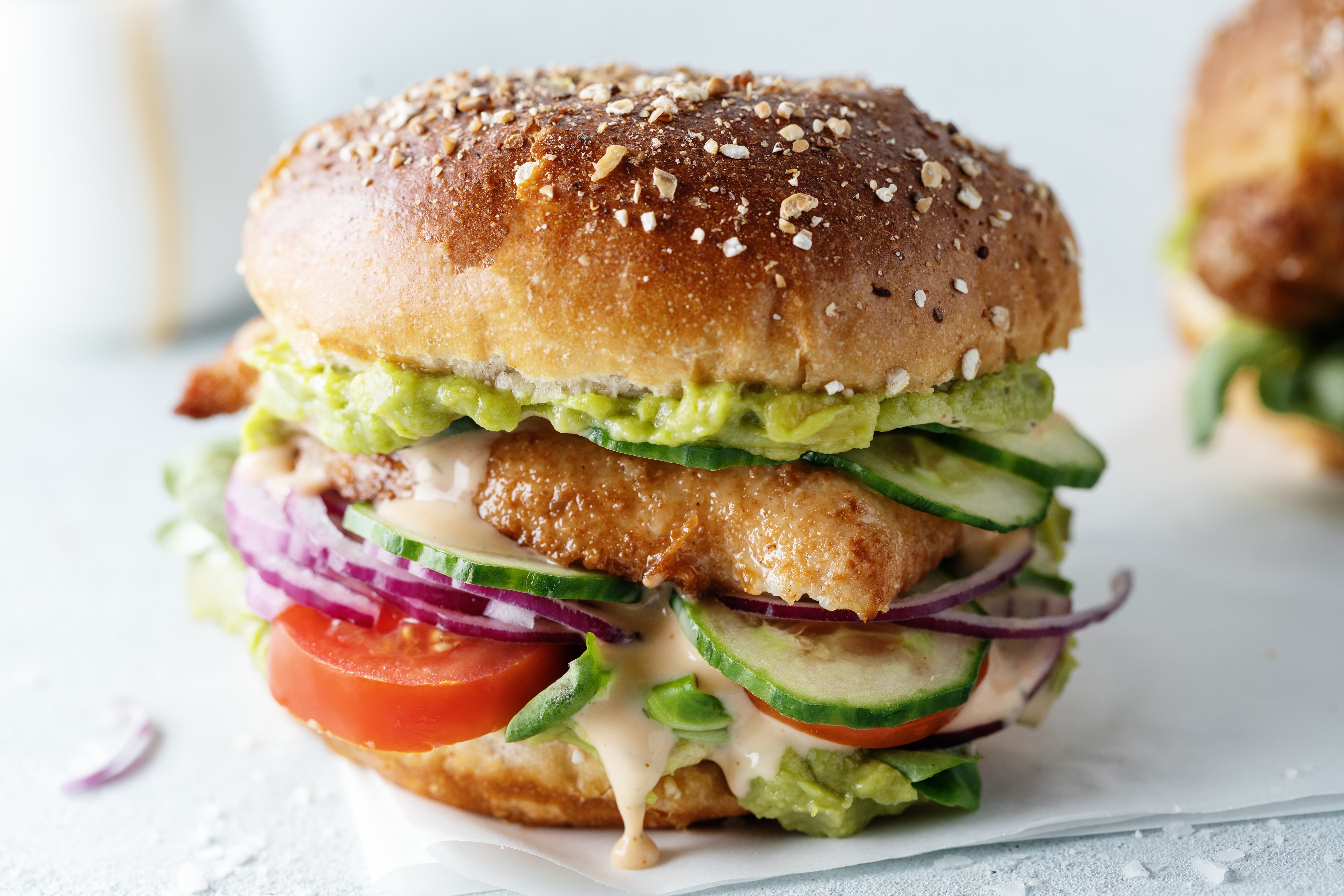 California Avocado Chicken Burger